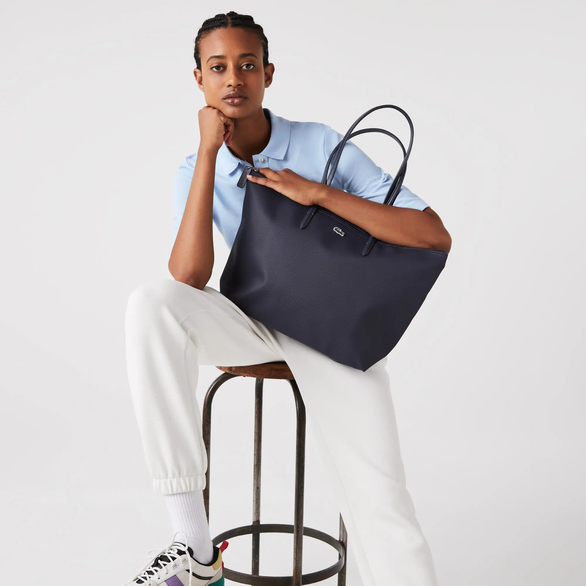 Lacoste Damen L.12.12 Concept Tote Bag mit Reißverschluss. 1 Lacoste Damen L.12.12 Concept Tote Bag mit Reißverschluss. 1