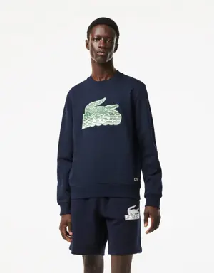 Men’s Lacoste Round Neck Unbrushed Fleece Sweatshirt
