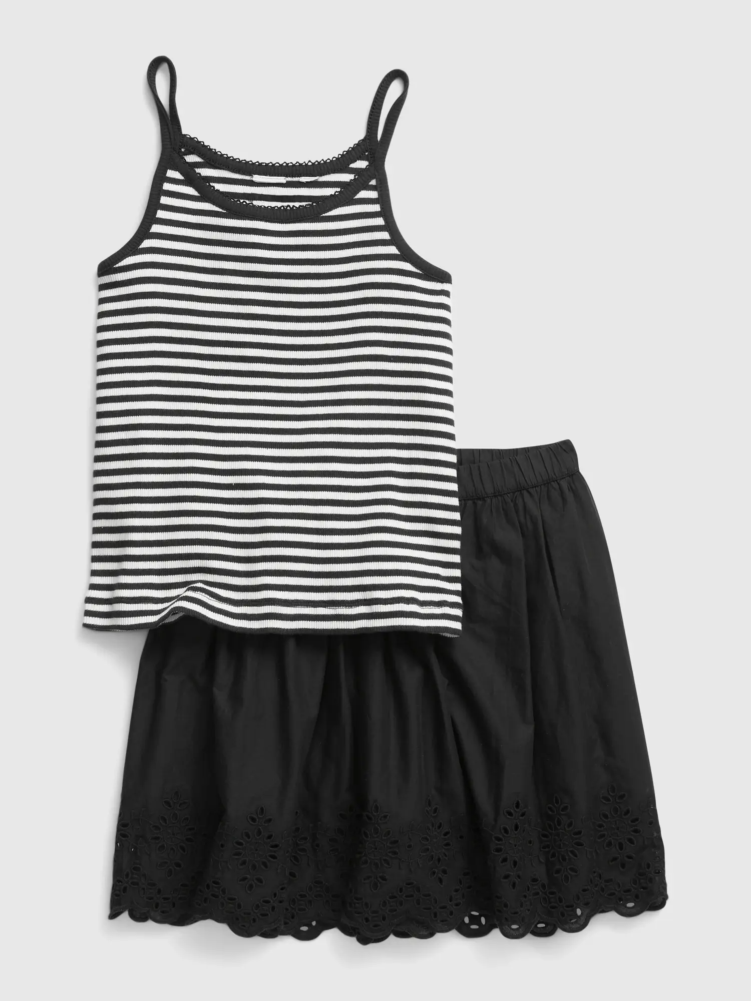 Gap Kids Cami and Skirt Outfit Set black. 1