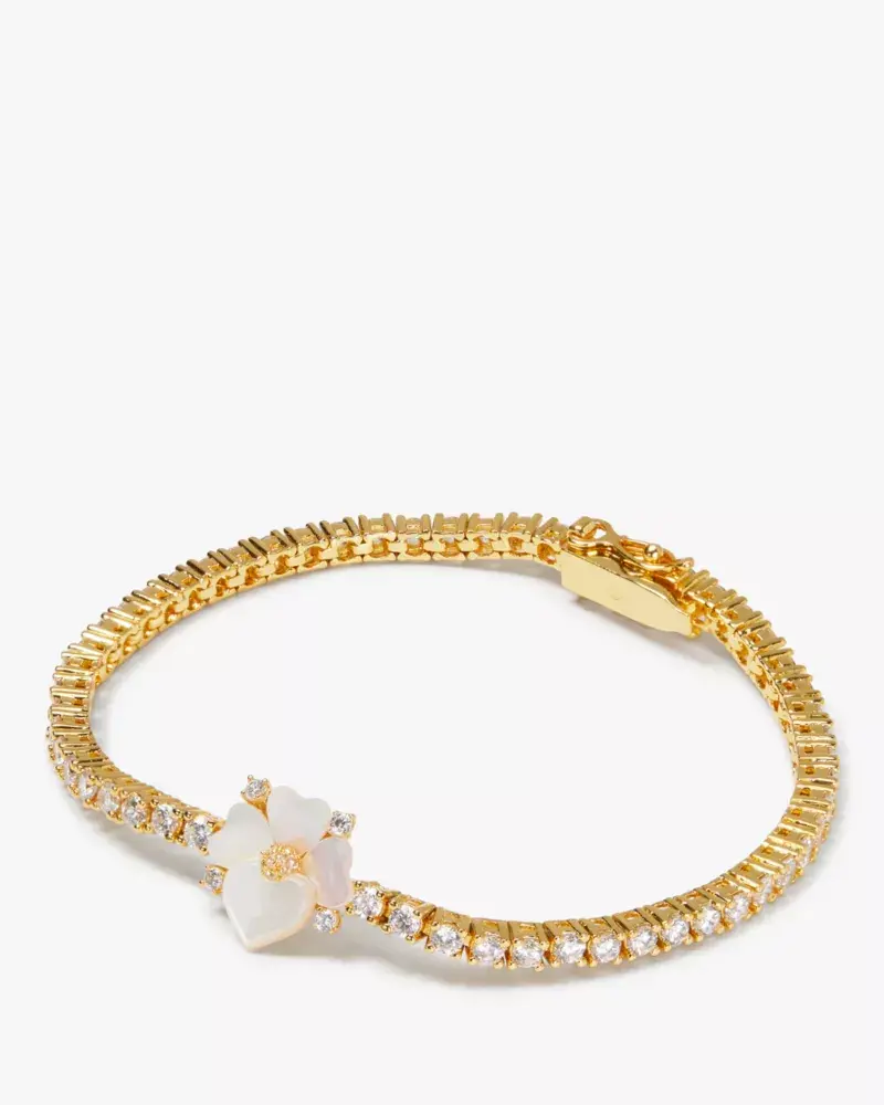 Kate Spade Precious Pansy Delicate Tennis Bracelet. 1