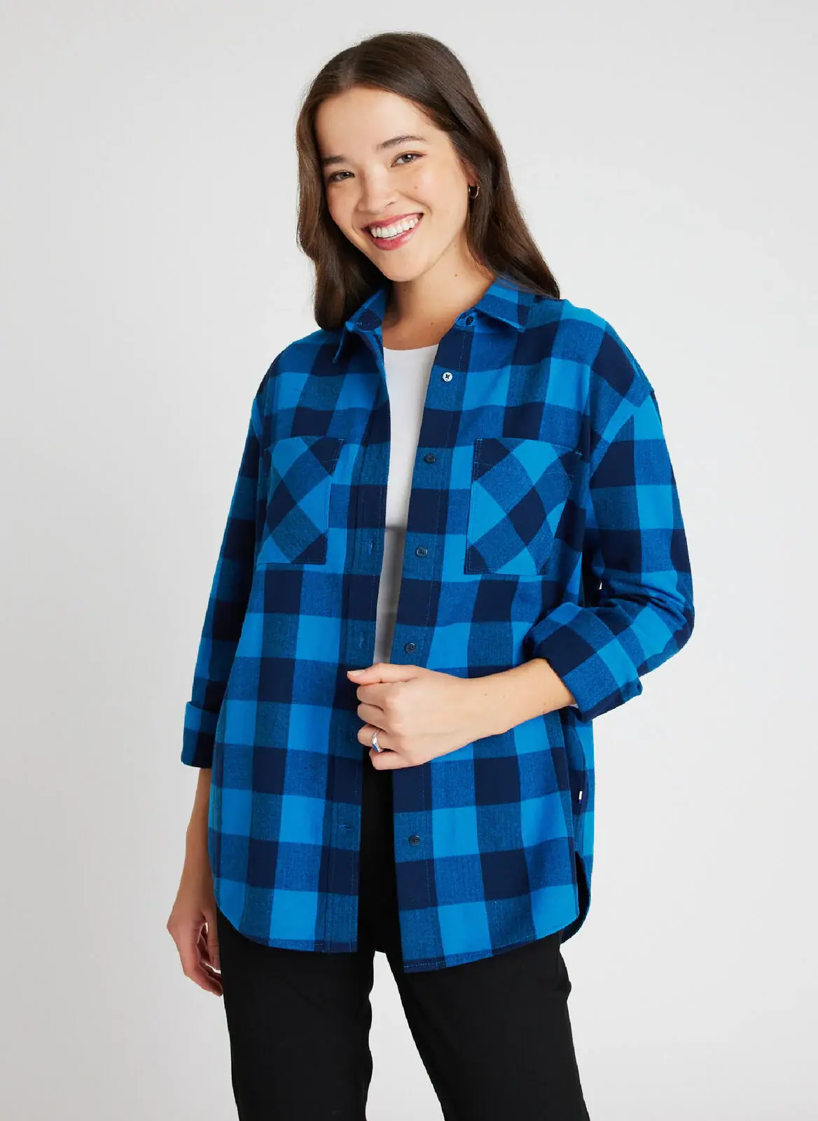 Kit And Ace Boyfriend Flannel Shirt. 1