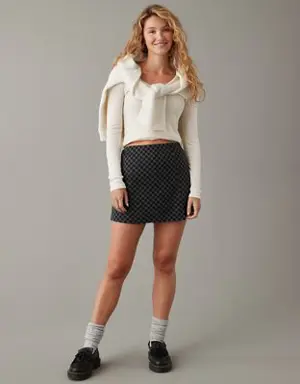 It Knit Checkered Mini Skort