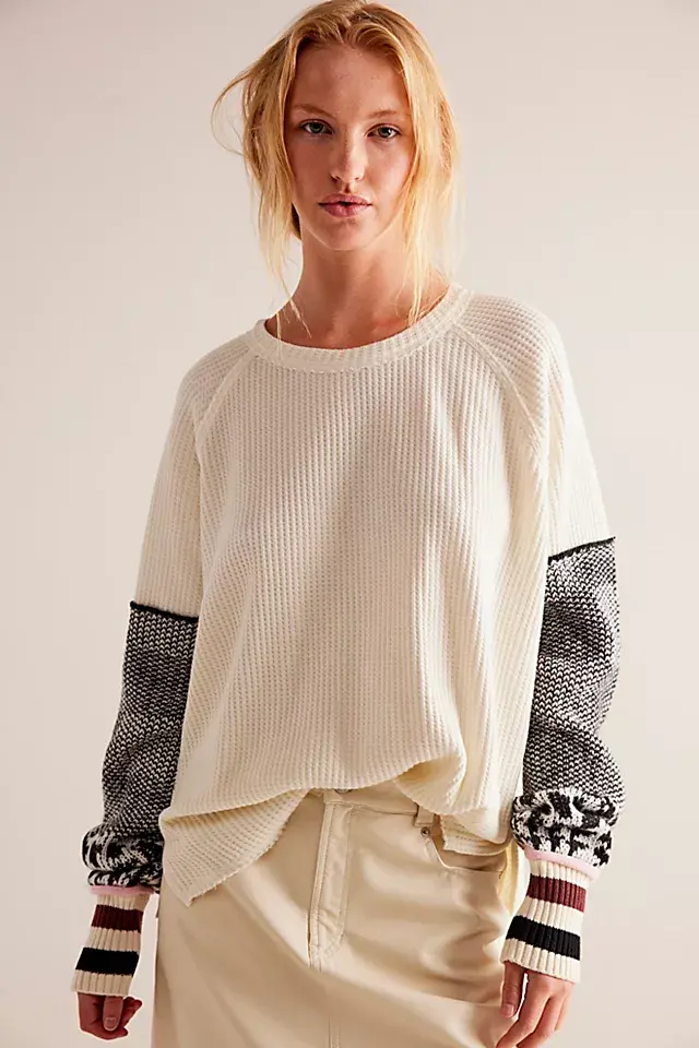 Free People Mod About You Cuff Raglan Pullover. 3