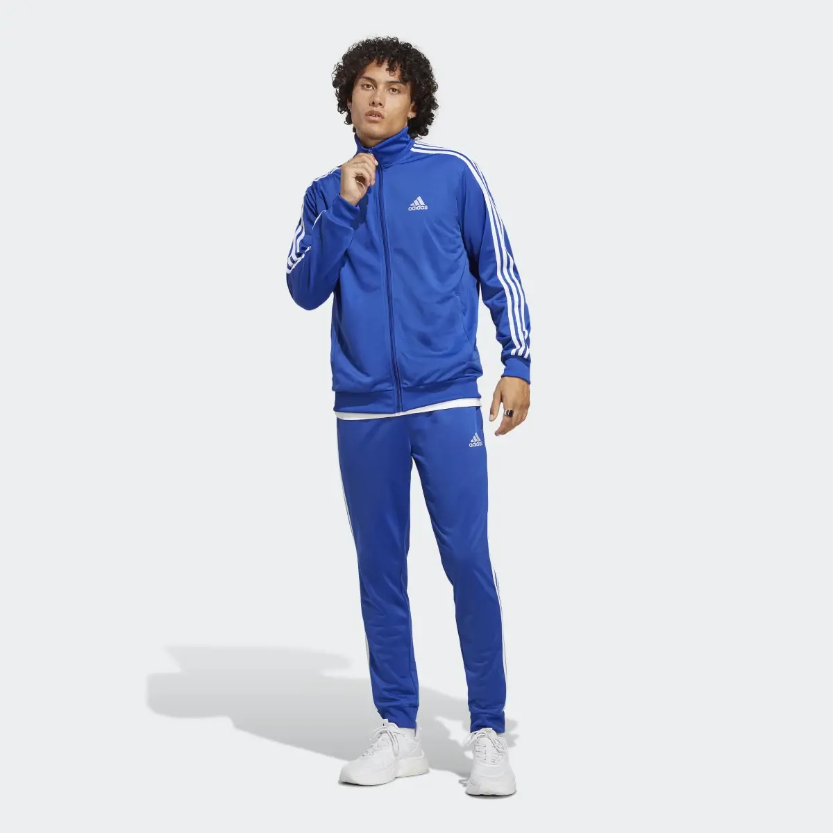 Adidas Basic 3-Streifen Tricot Trainingsanzug. 2