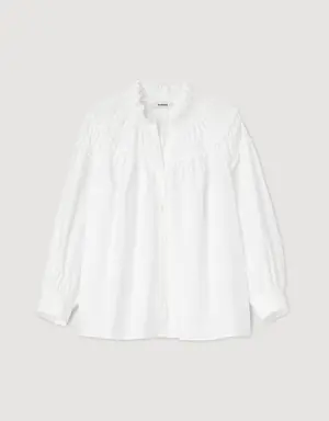 Smocked-collar blouse Login to add to Wish list