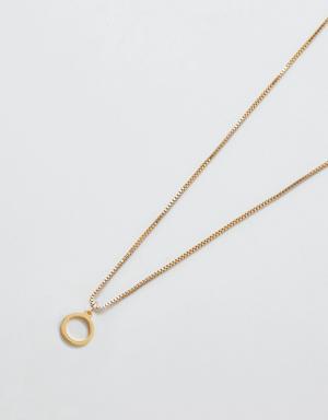 Gold Dainty Initial Necklace multi