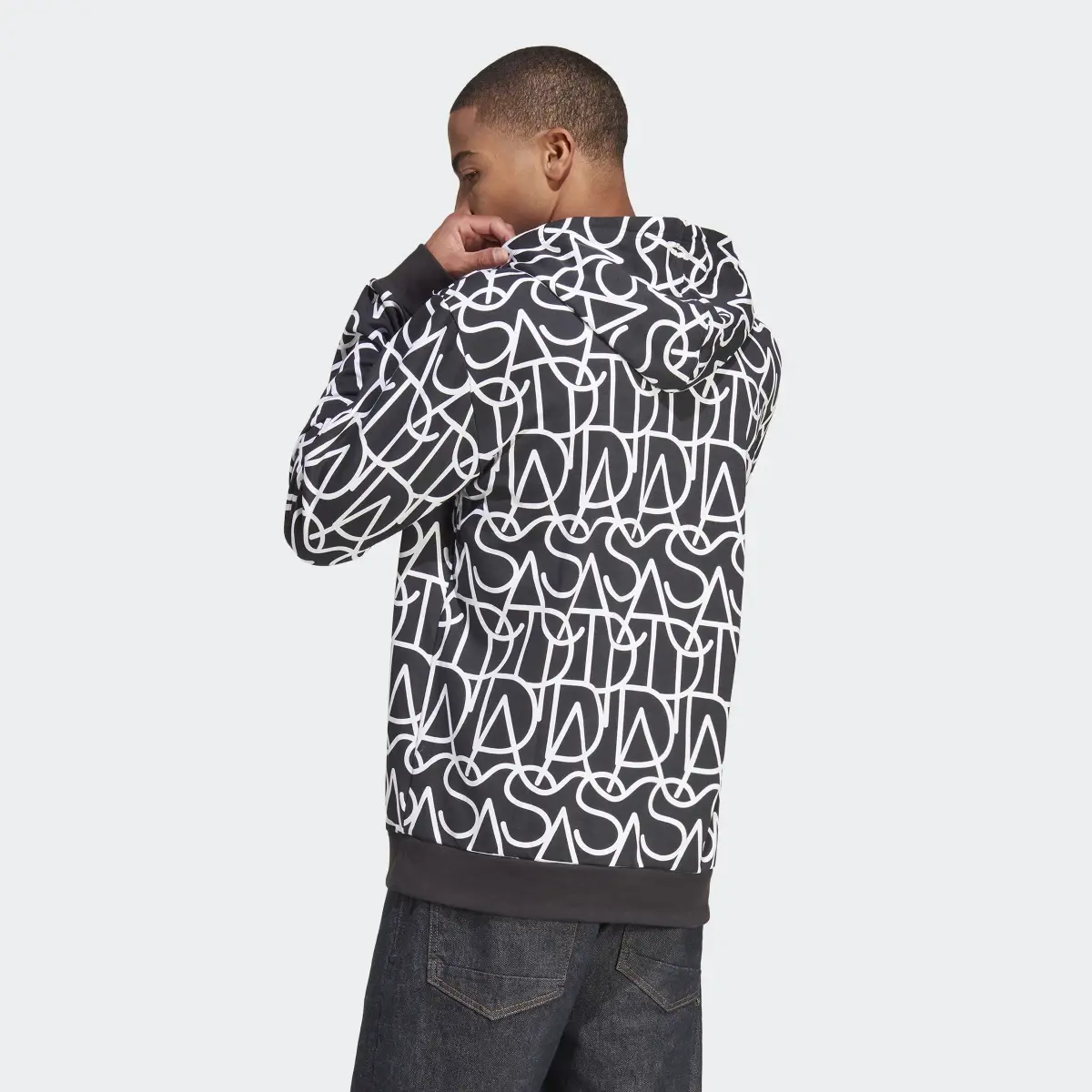 Adidas Lounge Terry Loop Hoodie. 3