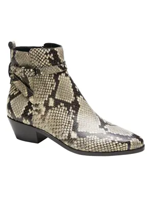Suede Buckle Ankle Boot multi
