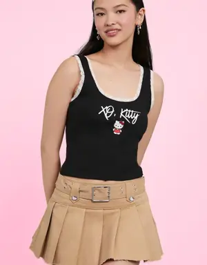 Forever 21 XO Kitty Hello Kitty Mini Skirt Khaki/Multi