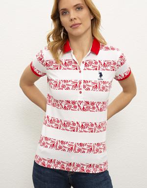 Kadın Kırmızı Polo Yaka T-Shirt