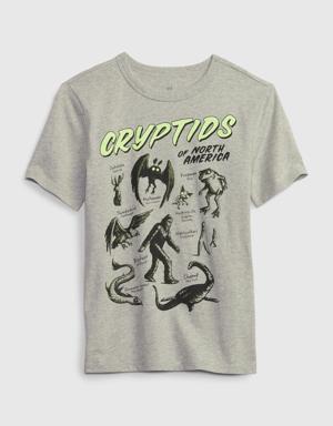 Kids 100% Organic Cotton Graphic T-Shirt gray