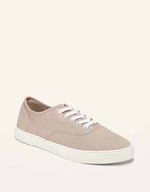 Old Navy Twill Lace-Up Sneakers For Women beige