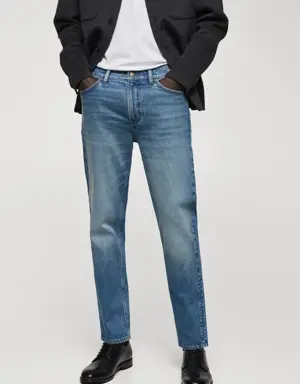 Ben model tapered cropped jean