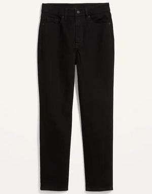 High-Waisted OG Straight Ankle Jeans black