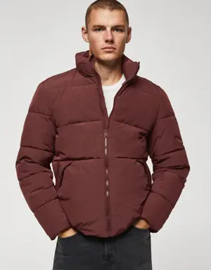 Water-repellent quilted anorak