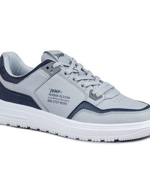 27952 Açık Gri - Royal Mavi Erkek Yazlık Sneaker Günlük Rahat Spor Ayakkabı