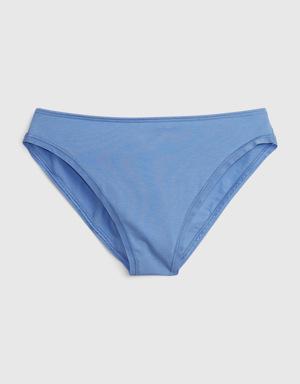 Gap Organic Mid Rise Stretch Cotton Bikini blue