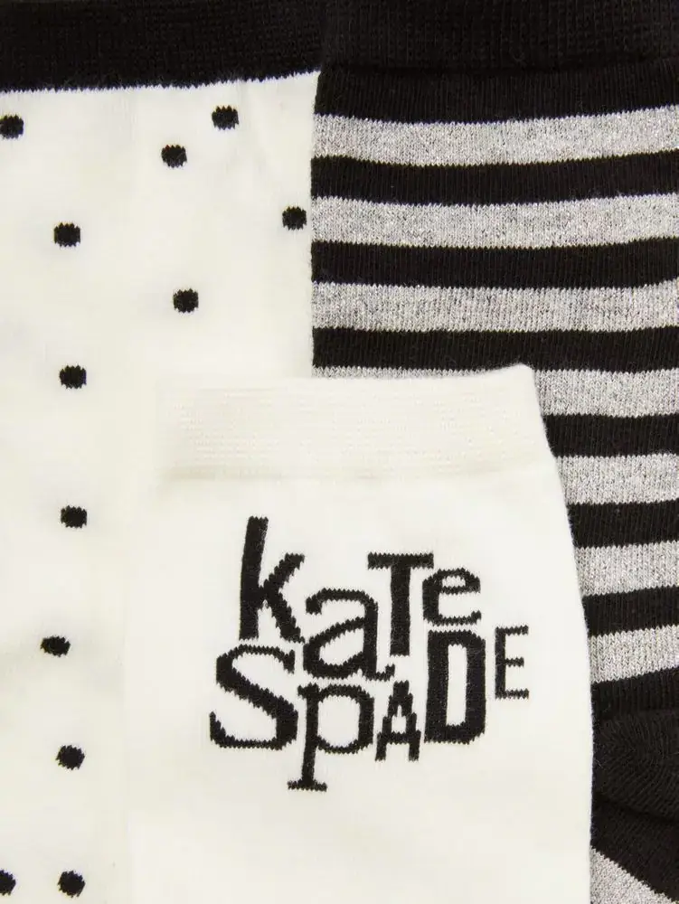 Kate Spade Logo 3 Pack Shortie Crew Socks. 3