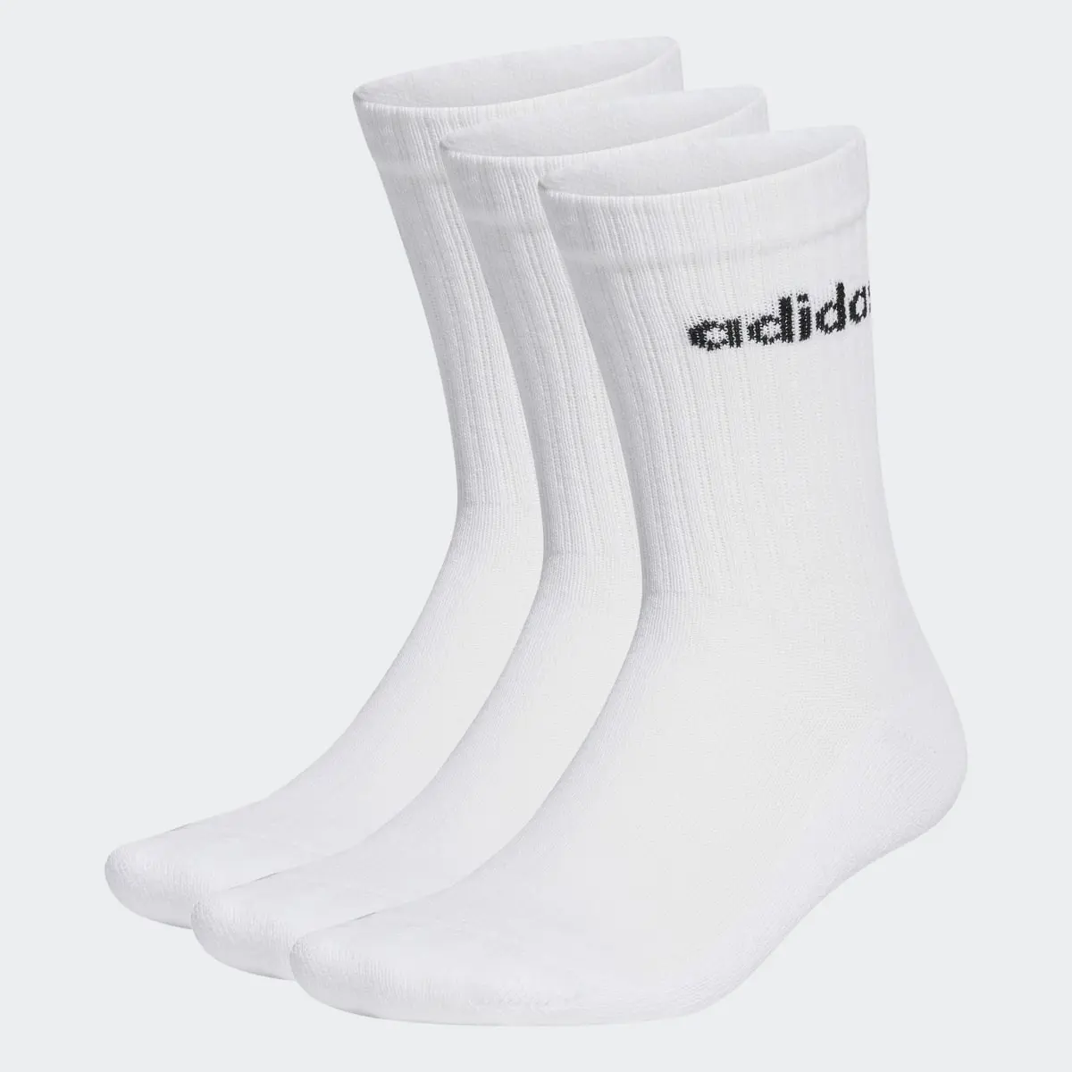 Adidas Linear Crew Cushioned Socks 3 Pairs. 1