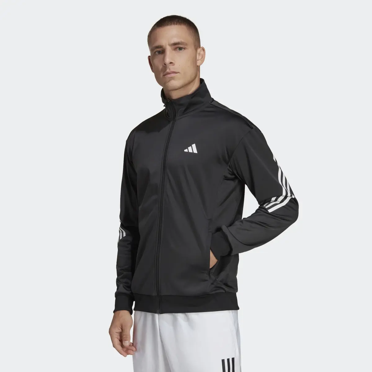 Adidas 3-Stripes Knit Tennis Jacket. 2