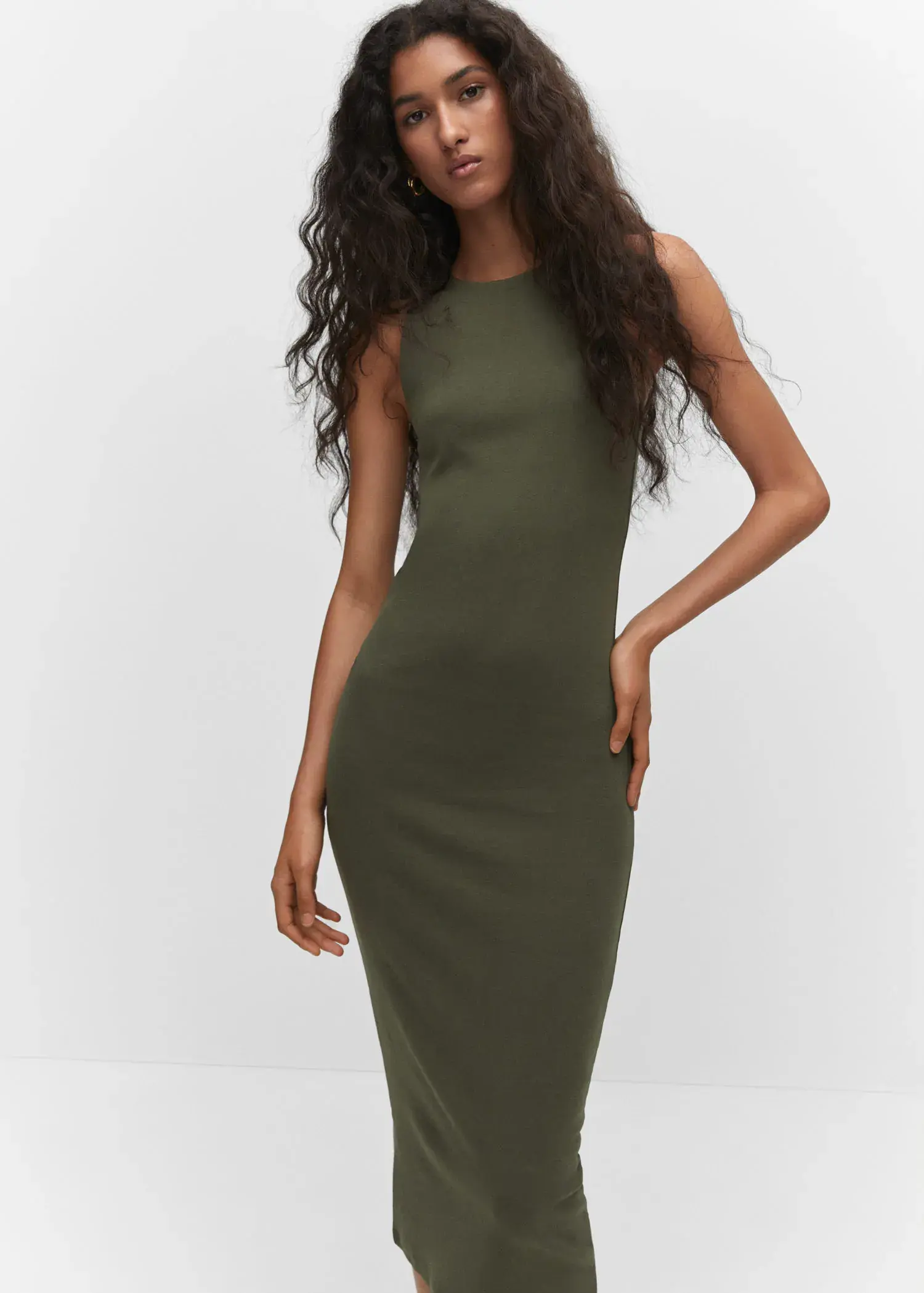 Mango Cotton midi dress. 1