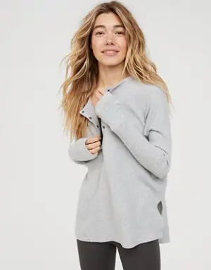 By Aerie Wow! Waffle Henley T-Shirt