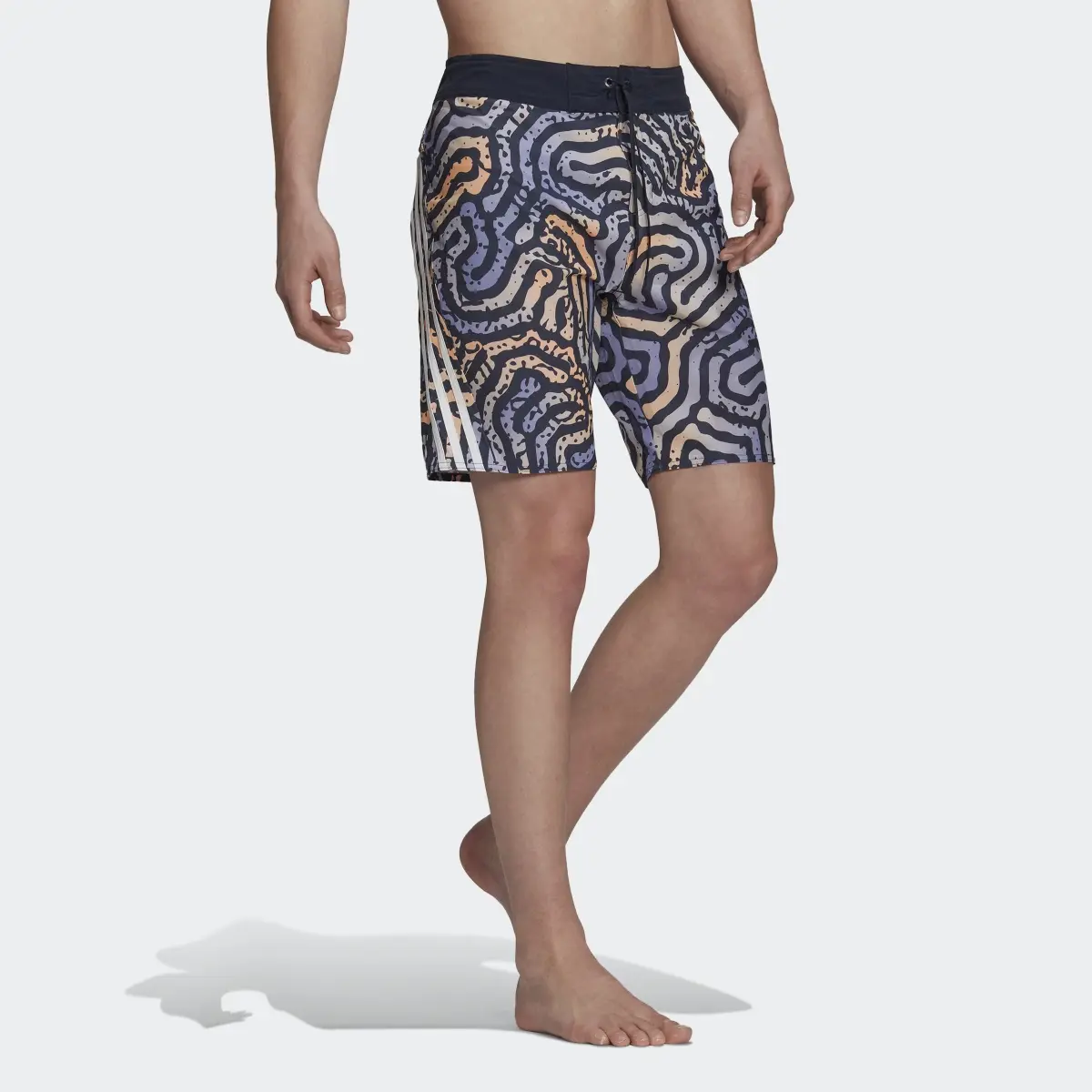 Adidas Classic-Length Colour Maze Tech Board Shorts. 3