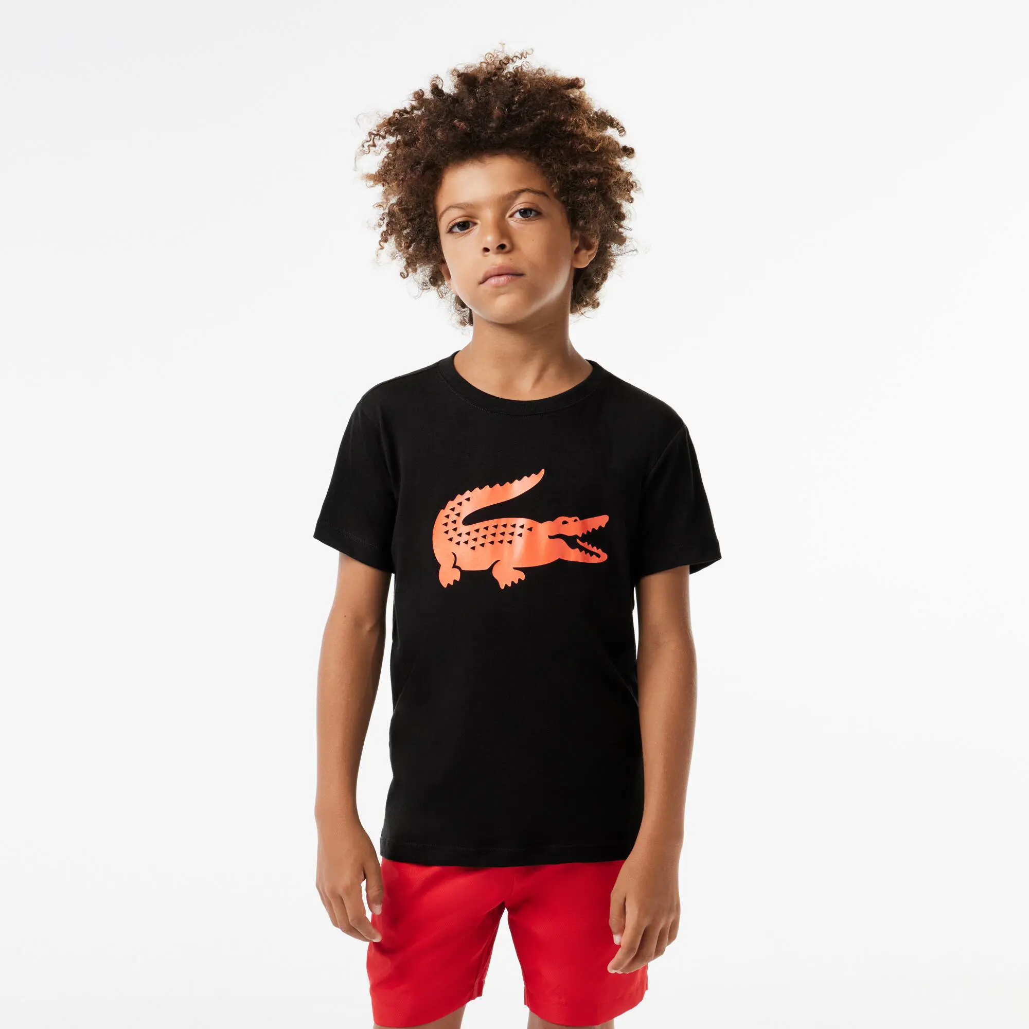 Lacoste Kids' Lacoste SPORT Tennis Technical Jersey Oversized Croc T-shirt. 1