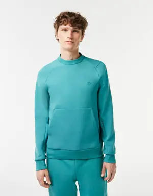 Men’s Crew Neck Kangaroo Pocket Cotton Blend Jogger Sweatshirt
