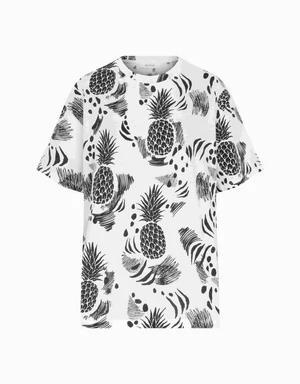 Beach Pineapple Print T-shirt