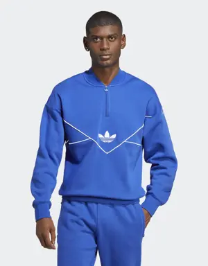 Adidas Adicolor Seasonal Archive Half-Zip Crew Sweatshirt. 2 Adidas Adicolor Seasonal Archive Half-Zip Crew Sweatshirt. 2