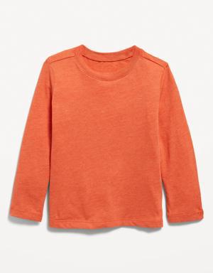 Unisex Long-Sleeve Solid T-Shirt for Toddler orange