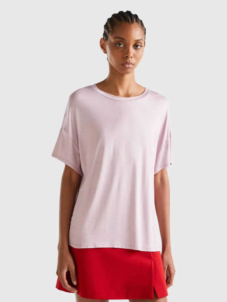 Benetton t-shirt in sustainable stretch viscose. 1