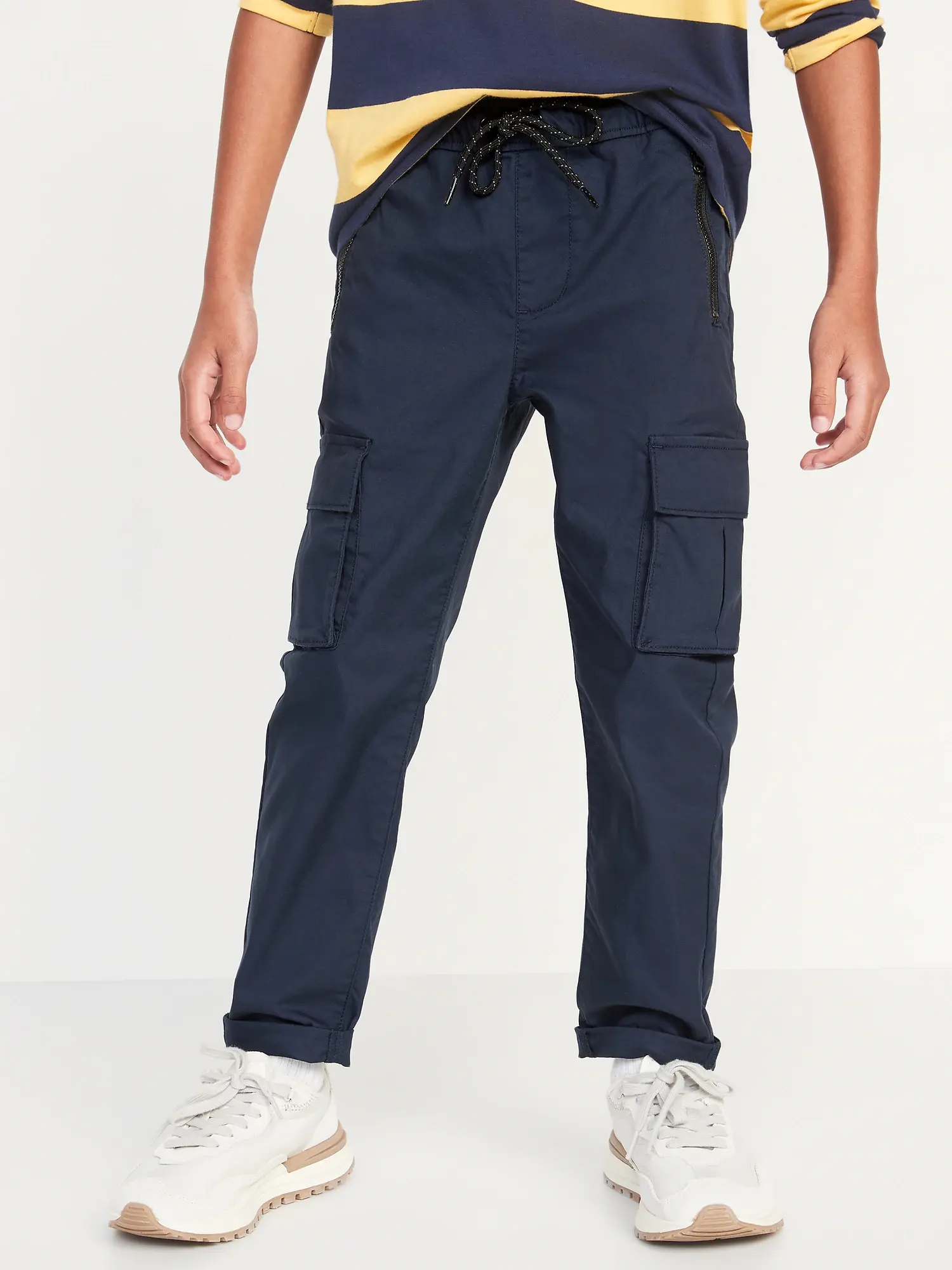 Old Navy Built-In Flex Tapered Tech Cargo Chino Pants for Boys blue. 1