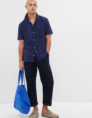 Seersucker Vacay Shirt blue