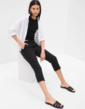 High Rise BiStretch Cropped Pants black