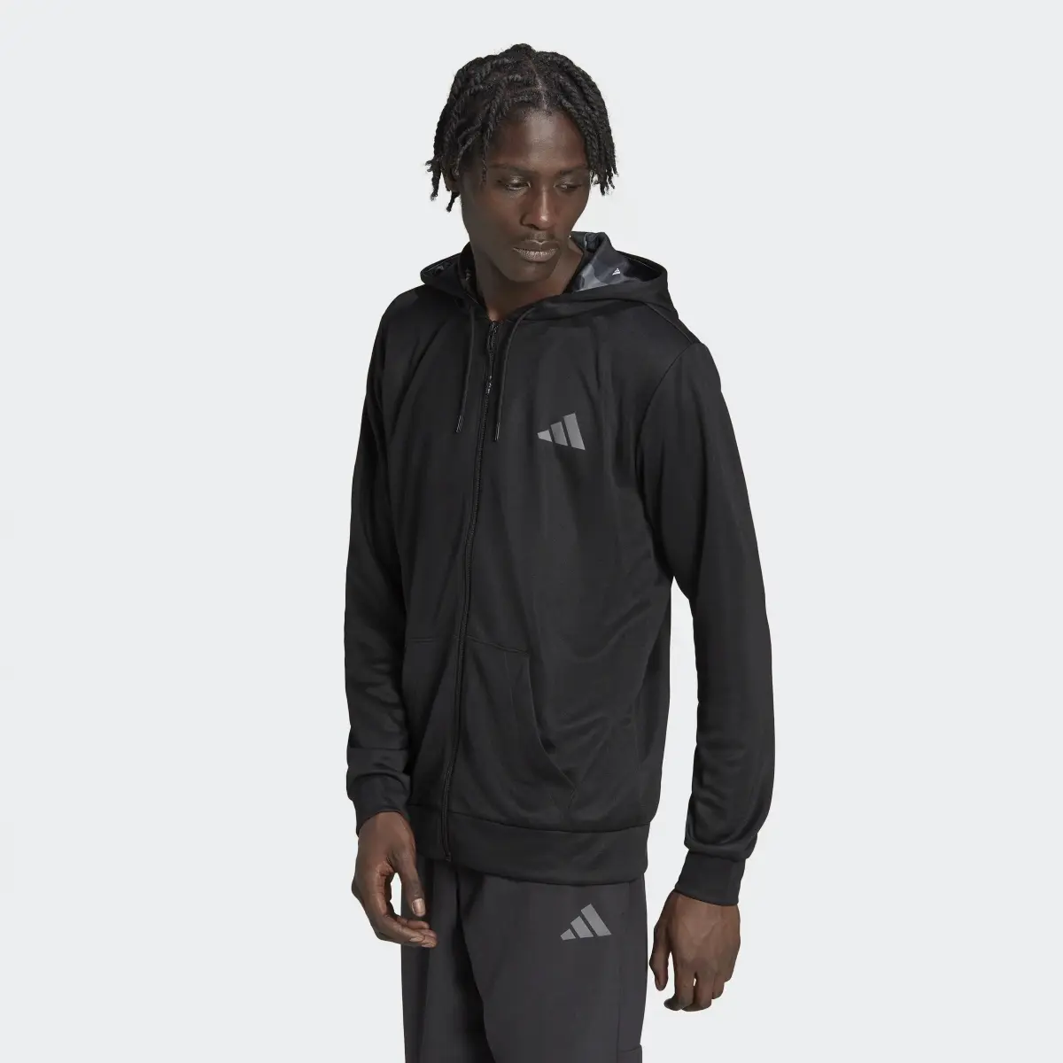 Adidas Veste entièrement zippée Train Essentials Seasonal Training. 3