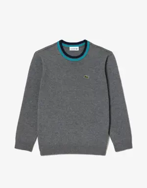 Sweater em mistura de algodão/merino