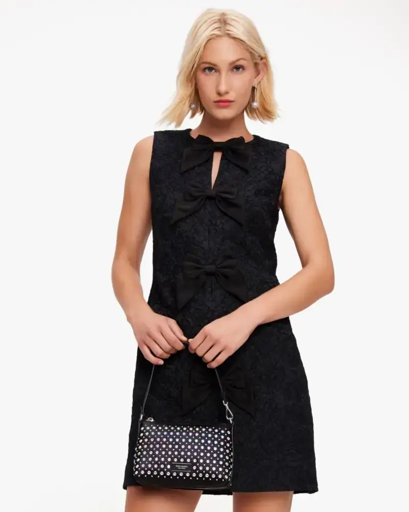 Kate Spade Festive Brocade Lace Bow Dress. 3