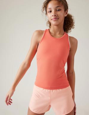 Athleta Girl Power Up Seamless Sport Length Tank orange