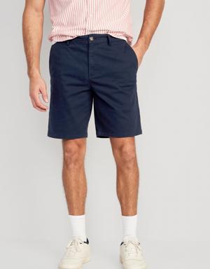 Old Navy Slim Built-In Flex Rotation Chino Shorts for Men -- 9-inch inseam blue