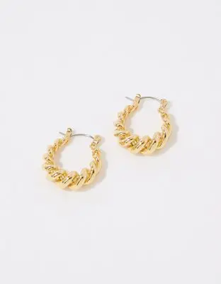 American Eagle Twist Dome Hoop Earrings. 1