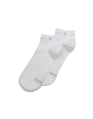 Pamuklu Kırık Beyaz İkili Sneaker Çorap Seti