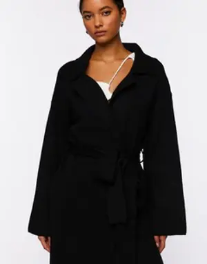 Forever 21 Belted Duster Cardigan Black