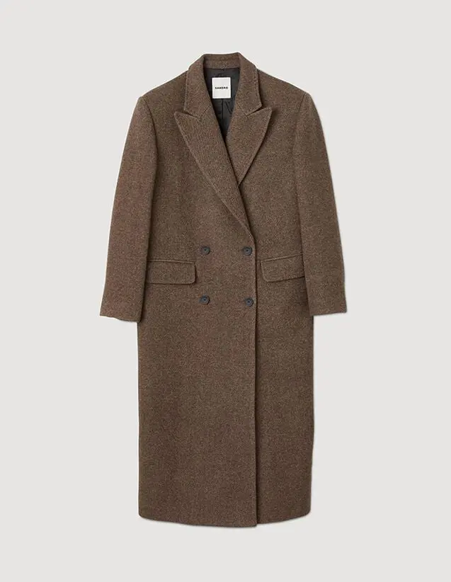Sandro Long-sleeved button coat. 2