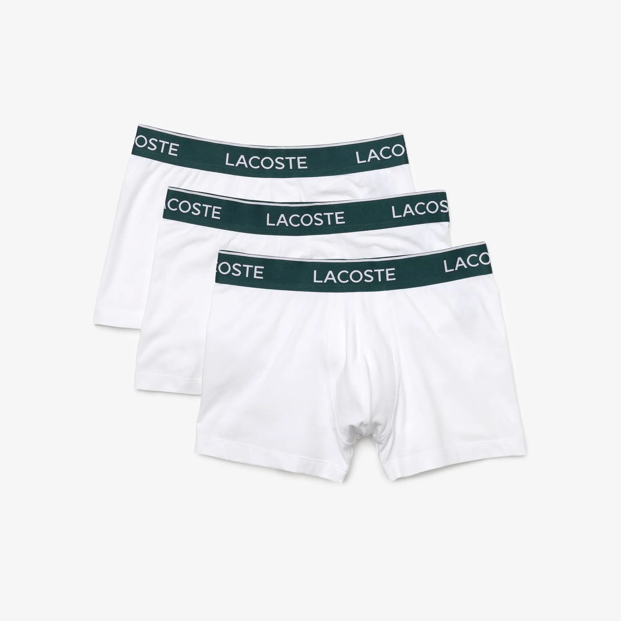 Lacoste Lot de 3 boxers courts casual unis. 2