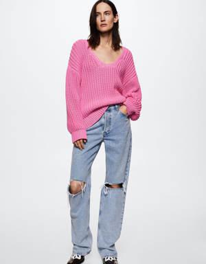 Chunky-knit sweater