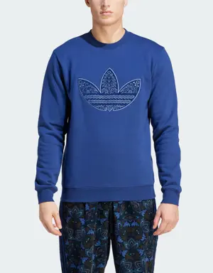 Adidas Corduroy Appliqué Crewneck Sweatshirt