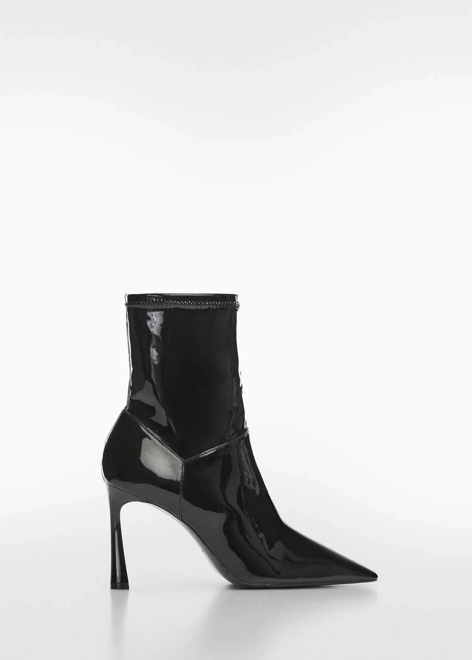 Mango Patent leather-effect heeled ankle boots. 1
