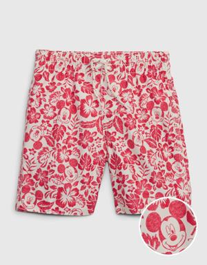 babyGap &#124 Disney 100% Recycled Mickey Mouse Swim Trunks red
